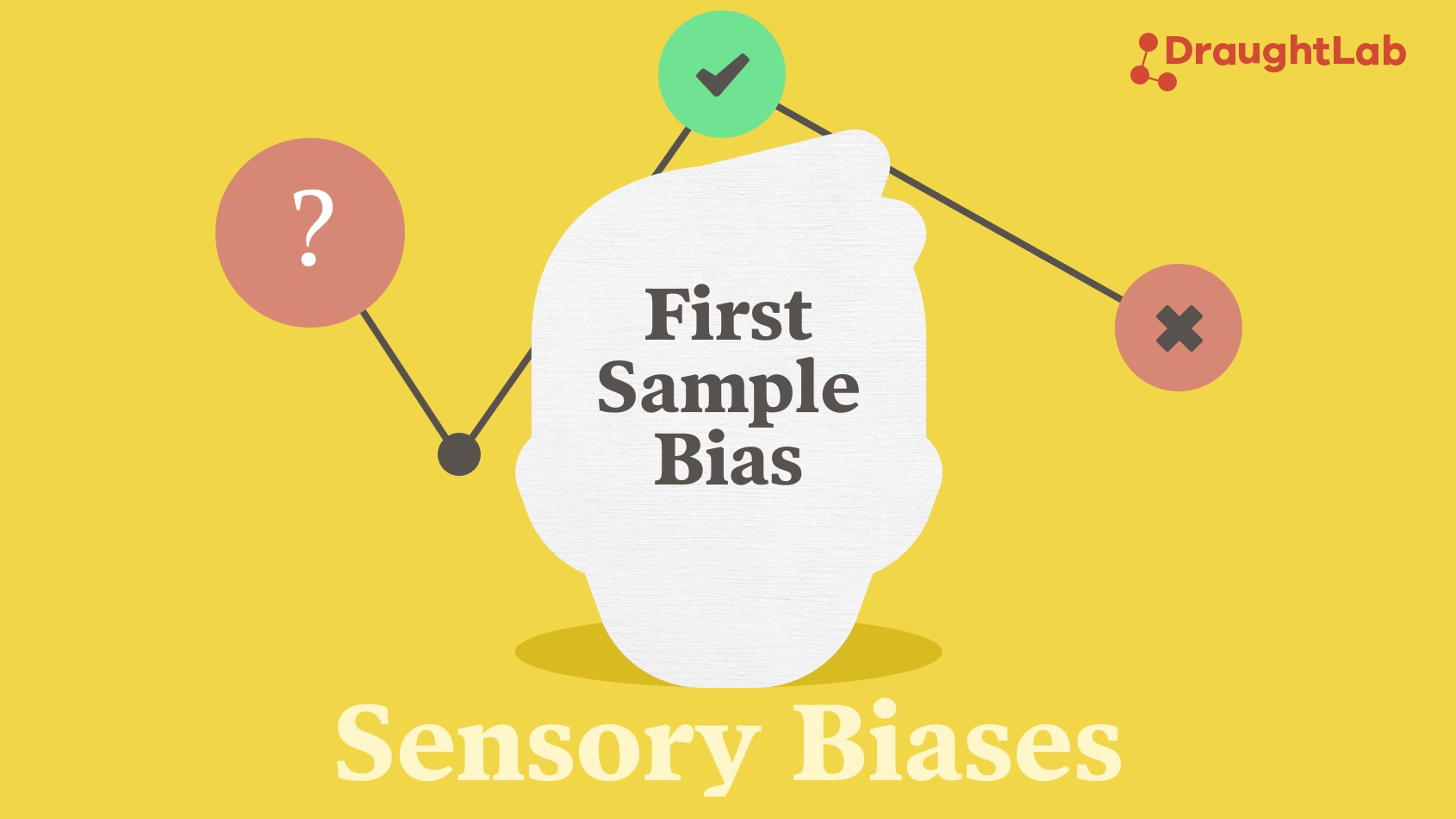 Illustration about first sample bias and sensory testing.