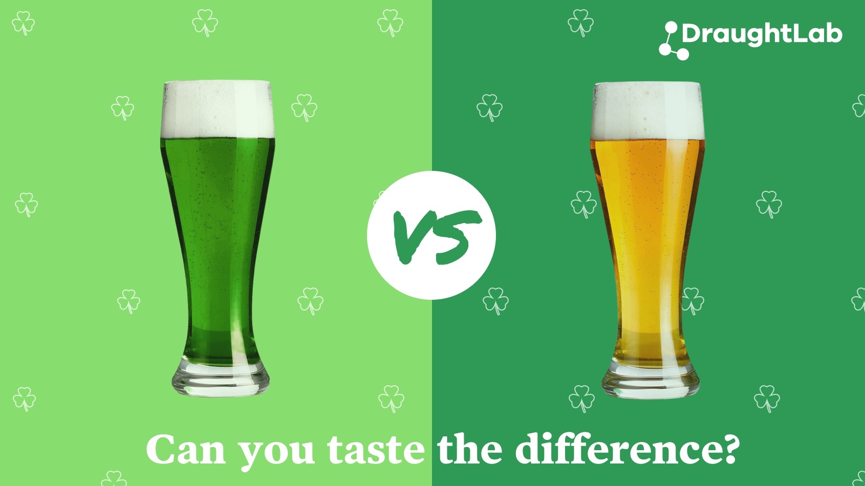 Green beer compared with regular beer for a sensory triangle test.