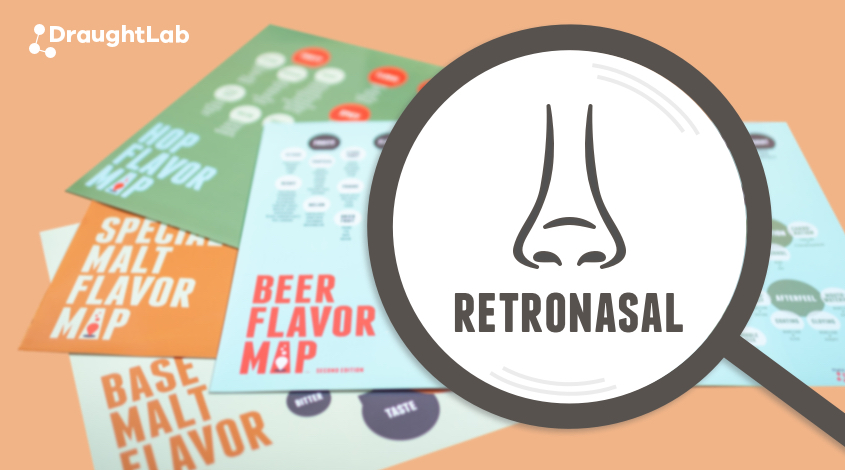Illustration highlighting retronasal aroma over flavor maps.